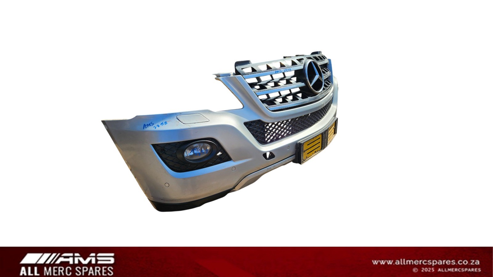 Mercedes-Benz ML W164 front bumper fitted view – used good condition – All Merc Spares Pretoria West